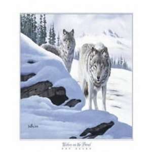  Wolves on the Prowl artist Don Balke animal print 22x28 