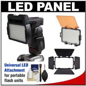  LED Video Light Panel Attachment with Barn Doors + Diffuser Filter 