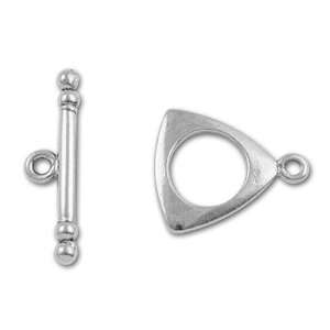  Silver Plated Round Triangle Toggle Clasp: Arts, Crafts 