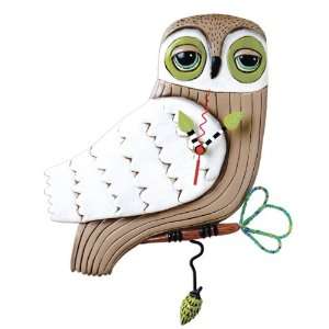  Allen Designs Snow Owl Pendulum Clock