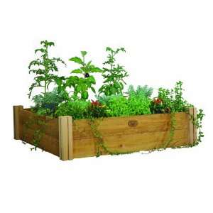   48 48 Inch by 48 Inch by 13 Inch Modular Raised Garden Bed, Unfinished