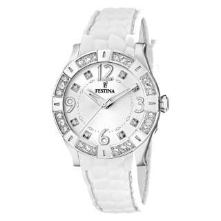 Festina Trend Dream Collection Damen Uhr Silikonband Weiß F16541/1 