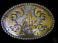End of the Trail BUCKLE~Vintage Look~Silver/Gold NOCONA  