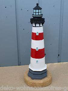 Leuchtturm rot/weiß (A) ca. 26cm groß für die maritime Dekoration 