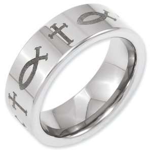  Dura Tungsten Flat 8mm Polished Band ring Jewelry
