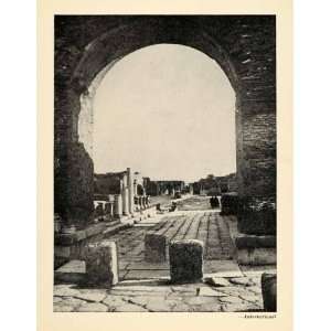  1939 Halftone Print Arch Nero Pompeii Entrance Herculaneum 