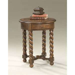    Butler Wood Castlewood Round Accent Table: Patio, Lawn & Garden