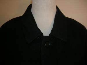 KENNETH COLE Black Wool/Angora Mid Length Coat L  