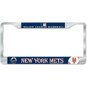  New York Mets MLB Chrome License Plate Frame: Sports 