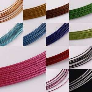 Steel Wire Cord Rope Necklace Fit Pendant Beads 17.5  