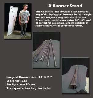 Trade Show X Banner Display Stand Adjustable  