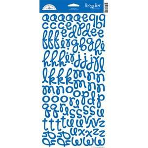 Doodlebug Design   Loopy Lou Alphabet Cardstock Stickers   Blue Jean 