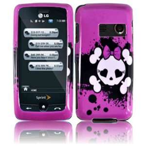 Pink Skull Hard Case Cover for LG Rumor Touch LN510 Banter Touch MN510 