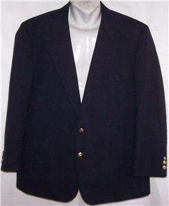 42S Robert Kent NAVY BLUE GOLD Wool Blend 2Bt sport coat jacket suit 