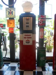 Restored Tokheim Gas Pump, Tall Boy. Red Crown Gas, Standard, Not 