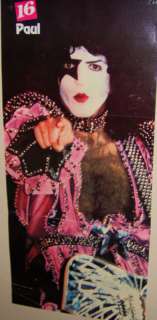 KISS PAUL STANLEY Point 16 Magazine FO Poster Andy Gibb  