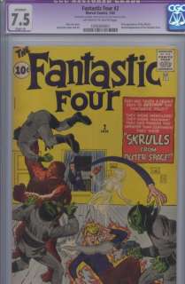 Fantastic Four 2 CGC 7.5 (APP) OWTW First Skrulls  