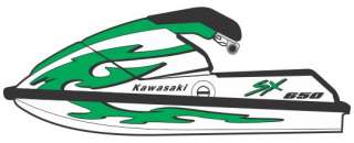 Kawasaki 650 SX JetSki Graphics Decal Kit   New   PWC  