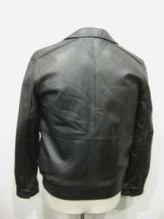 Black Leather Lambskin? Tommy Hilfiger Mens Jacket (Size small 
