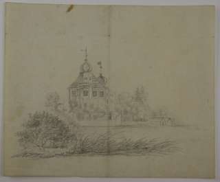 Dt. Künstler, Schloss mit Treppentürmen, Blei, um 1860  