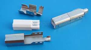20Pcs USB Male Type B Plug Connector Socket For DIY  