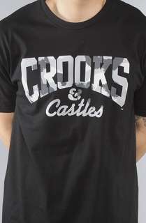 Crooks and Castles The Camo Core Logo Tee in Black  Karmaloop 