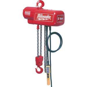 Milwaukee 1/2 Ton Electric Hoist 20 Ft. 9562 at The Home Depot 