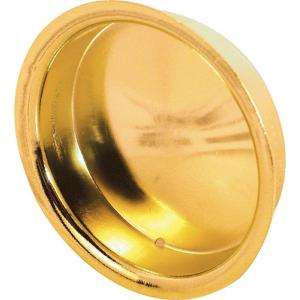 Prime Line Bypass Door Pull Handle, 1 3/4 in. Round, Brass Plated N 