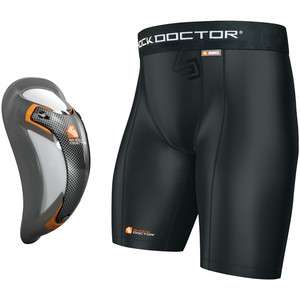 SHOCK DOCTOR COMPRESSION SHORTS w/ CARBON CUP glove mma  