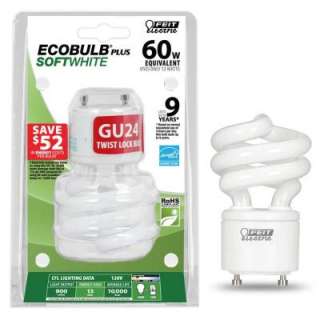   13 Watt (60W) GU24 CFL Light Bulb BPESL13T/GU24 at The Home Depot