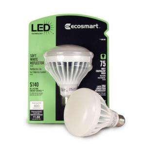 EcoSmart 14 Watt (75W) Soft White (2700K) BR30 LED Flood Light Bulb