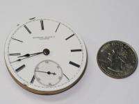 COOL ROCKFORD WATCH CO ILLINOIS POCKET WATCH MOVEMENT 49055 