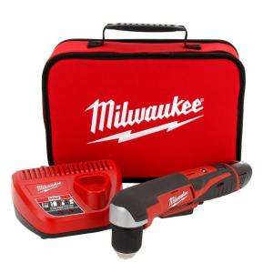 Milwaukee M12 Cordless Red Lithium 3/8 in. Right Angle Drill 2415 21 