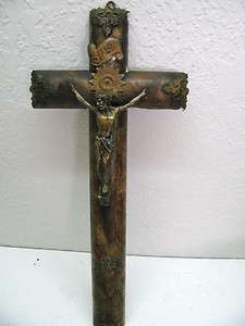 Ornate Antique Religious Cross Crucifix Corpus Christ  