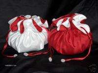 WEDDING MONEY BAG PURSE SM WHITE IVORY RED ANY COLOR  