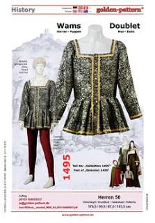   Mittelalter golden pattern Middle Ages Historical Sewing Pattern