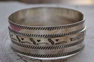 Vintage Egyptian Ethnic Bedouin Silver Siwa Bracelet Cuff  