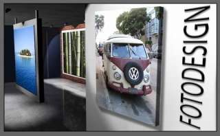 Leinwand Bild Auto Oldtimer VW Bus USA Kalifornien  
