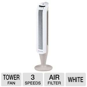 Kaz HY 041W Air Filtering Tower Fan   3 Speeds, Touch Controls, Remote 