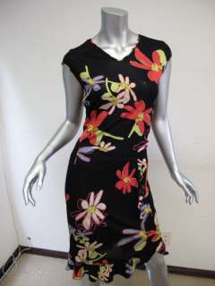 Christian Lacroix Skirt & Top: Black Floral Rayon sz 40  