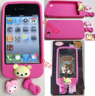 Pink Cute ggcc Cartoon Home Buttons Silicone Case Cover Skin for 