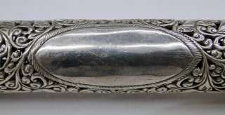 SILVER MESSAGE SCROLL & PARCHMENT HOLDER BOX ELEPHANT  