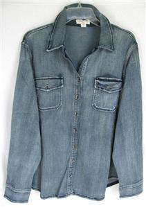 Coldwater Creek Long Slv Stretch Denim Shirt in Washes  