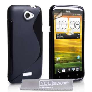 Zubehör Für HTC One X Schwarz S Linie Silikon Gel Tasche Case 