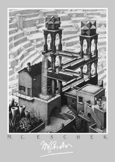 Kunstdruck Poster Maurits Cornelis Escher Wasserfall  