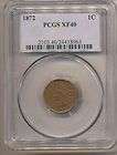 1872 INDIAN CENT XF40 PCGS. Sharply Detailed.  