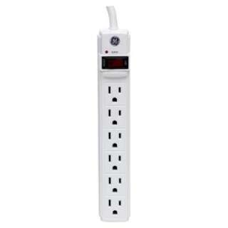 GE 6 Outlet Surge Strip, 3 ft. Cord, 150 Joules, White 14914 at The 