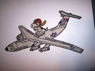 Snoopy US Air Force Pilot Air Patch Vietnam War  