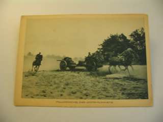 Nazi Germany German Postcard Horse Drawn Artillery WWI  