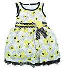 CARTERS Toddler Girls 3T White Yellow Sundress Dress  